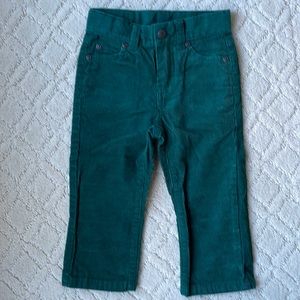 Janie and Jack green corduroy pants, 18-24 Months